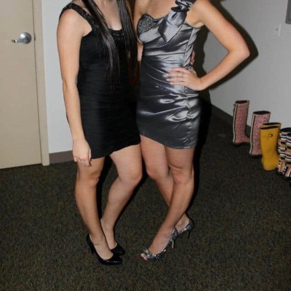 One shoulder silver and sequin dress - Picture 14 of 14